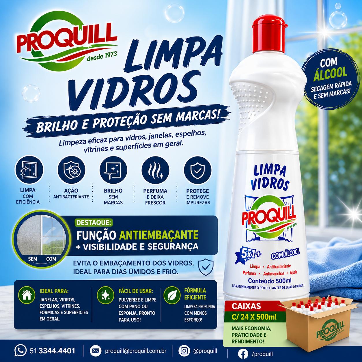✨ Vidros impecáveis, sem marcas e sem embaçar! ✨